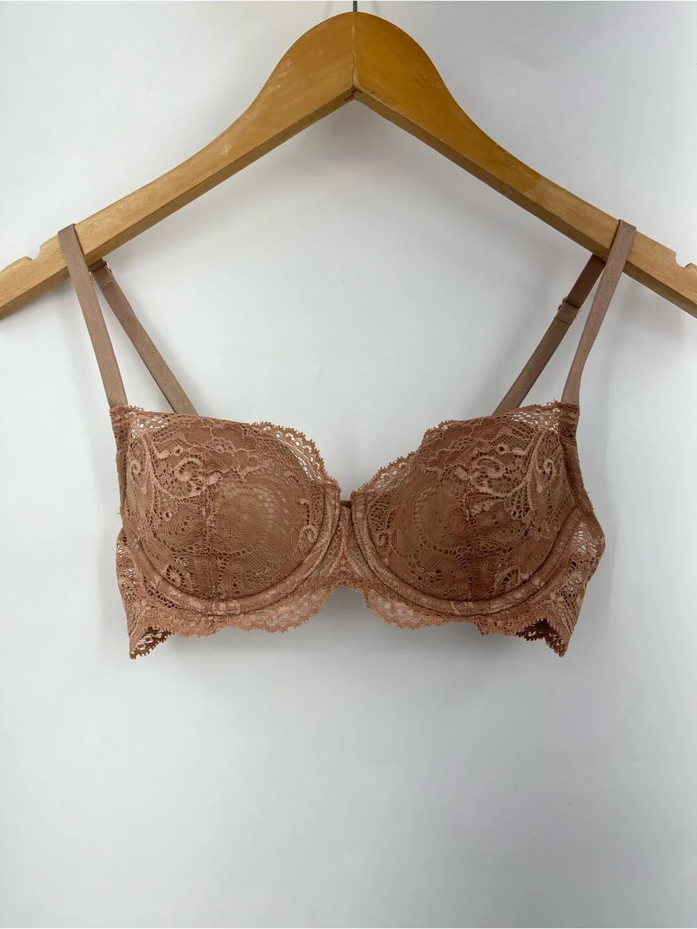 ThirdLove 24/7 Lace Balconette Bra tan nude 0792 neutral 32 A 1/2 half cup